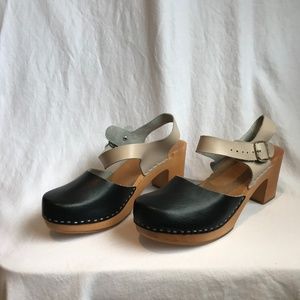 NEW Custom Handmade Clog Style Leather Heels